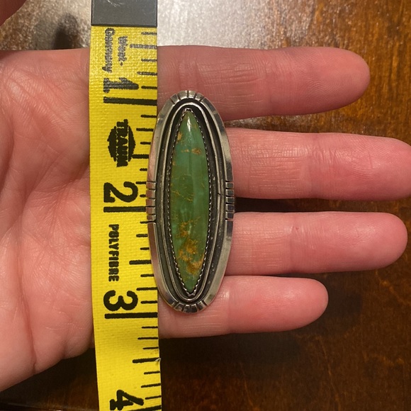 Large Navajo Turquoise Ring Size 9.5 - Picture 5 of 5